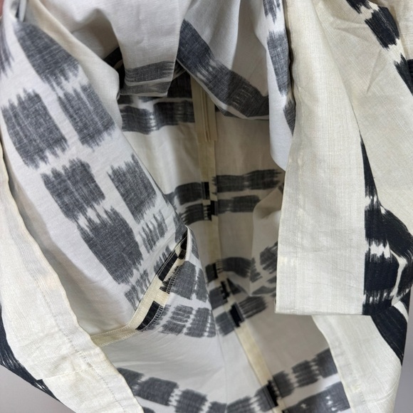 MaxMara Studio Ivory Black Scratched Stripe Print Sleeveless Dress  Size 48 - Picture 11 of 16